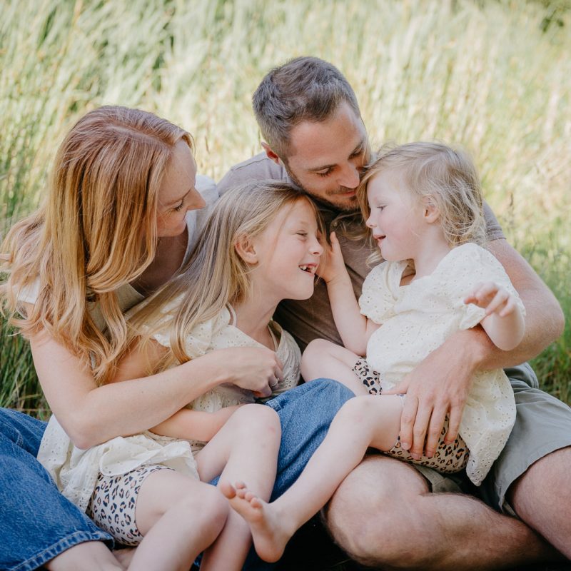 Familie am Rehbach in Haßloch